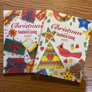 Vintage Christmas with Southern Living books